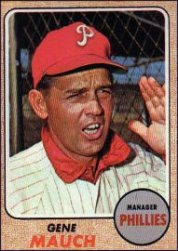 1968 Topps Baseball Cards      122     Gene Mauch MG